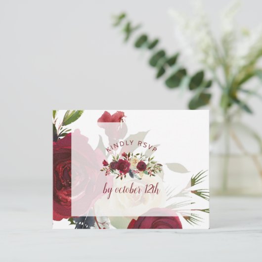 Mistletoe Manor Winter Bruiloft Maaltijd Keuze RSV Briefkaart (Staand voorkant)