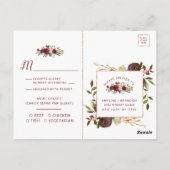 Mistletoe Manor Winter Bruiloft Maaltijd Keuze RSV Briefkaart (Achterkant)