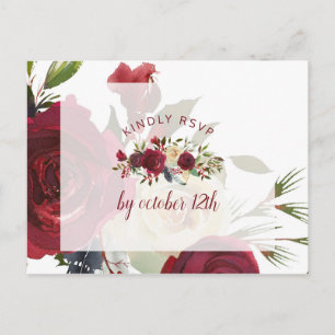 Mistletoe Manor Winter Bruiloft Maaltijd Keuze RSV Briefkaart