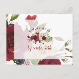 Mistletoe Manor Winter Bruiloft Maaltijd Keuze RSV Briefkaart