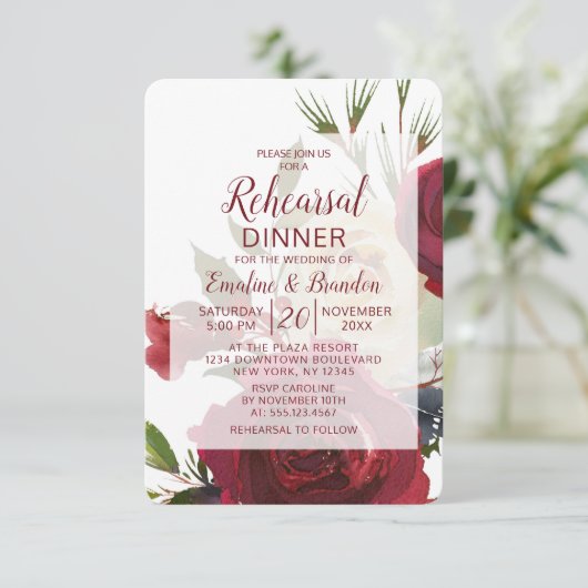 Mistletoe Manor Winter bruiloft repetitie diner Kaart (Staand voorkant)