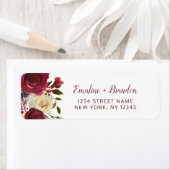 Mistletoe Manor Winter bruiloft retour adres Etiket (Insitu)