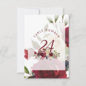 Mistletoe Manor Winter Chique Bruiloft Tafelnummer (Voorkant)