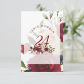 Mistletoe Manor Winter Chique Bruiloft Tafelnummer (Staand voorkant)