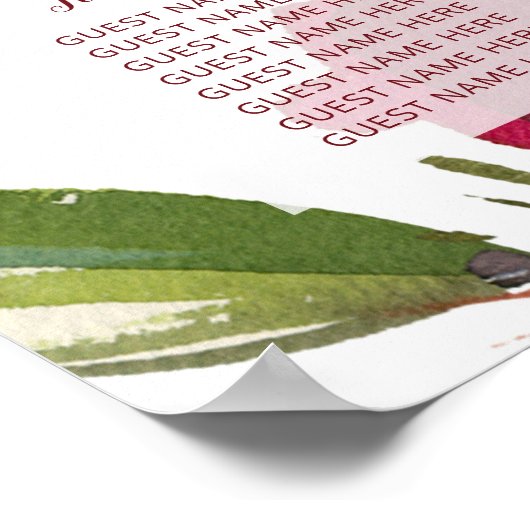 Mistletoe Manor Winter Wedding Table Seating Chart Poster (Hoek)