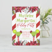 Mistletoe & Margaritas Kerstfeest Fiesta Kaart (Staand voorkant)