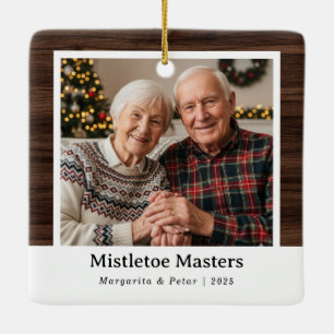 Mistletoe Masters – Grootouders Foto Ornament