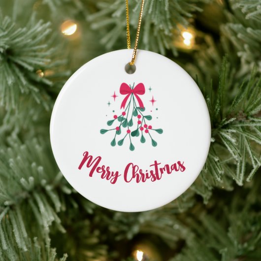 Mistletoe Merry kerst - Gepersonaliseerd Ornament (Boom)