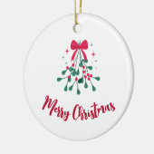 Mistletoe Merry kerst - Gepersonaliseerd Ornament (Links)
