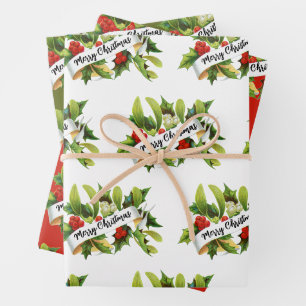 Mistletoe Merry kerstinpakpapier Inpakpapier Vel