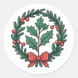Mistletoe met een boog ronde sticker