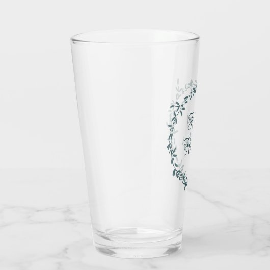 Mistletoe met Gepersonaliseerd Bericht Glas (Rechts)