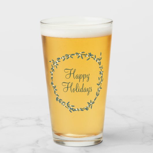 Mistletoe met Gepersonaliseerd Bericht Glas (Voorkant gevuld)