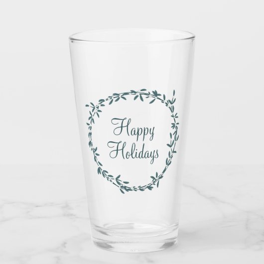 Mistletoe met Gepersonaliseerd Bericht Glas (Voorkant)