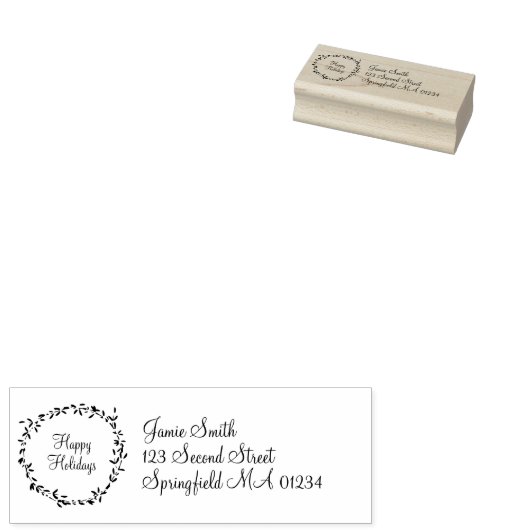 Mistletoe met Gepersonaliseerd Bericht Rubberstempel (Gestempeld)