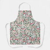 Mistletoe met groene bladeren en rode bessen schort (Voorkant)