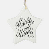 Mistletoe & Miracles Spiritueel kerstversiering Keramisch Ornament (Rechts)