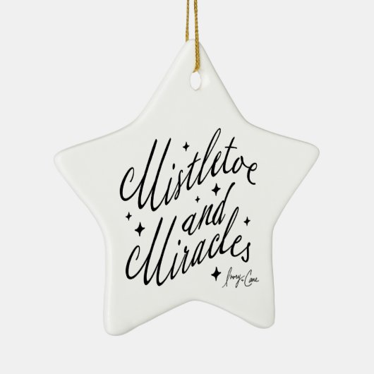 Mistletoe & Miracles Spiritueel kerstversiering Keramisch Ornament (Rechts)