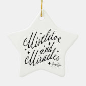 Mistletoe & Miracles Spiritueel kerstversiering Keramisch Ornament (Voorkant)
