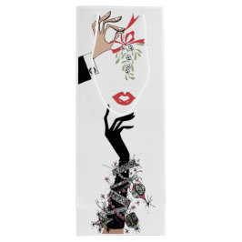 Mistletoe Mischief 1950 illustratie Wijn Cadeautas