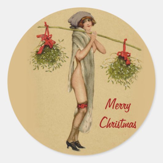 Mistletoe Miss 2 Ronde Sticker (Voorkant)