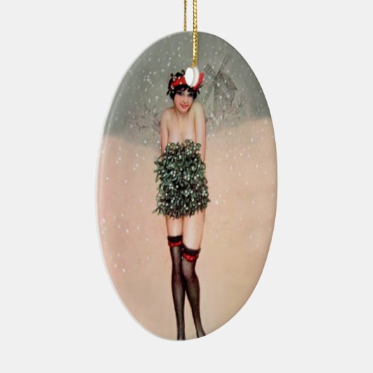 Mistletoe Miss Keramisch Ornament (Rechts)