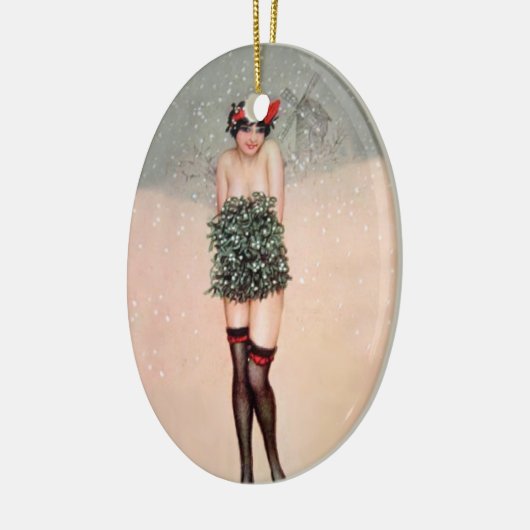 Mistletoe Miss Keramisch Ornament (Links)