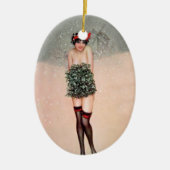 Mistletoe Miss Keramisch Ornament (Voorkant)