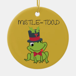 Mistletoe "Mistle-Toad" Funny Ornament