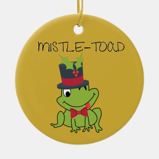 Mistletoe "Mistle-Toad" Funny Ornament (Voorkant)