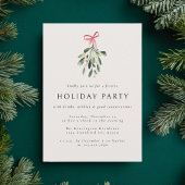 Mistletoe Modern Elegant Christmas Party Holiday Kaart