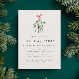 Mistletoe Modern Elegant Christmas Party Holiday Kaart
