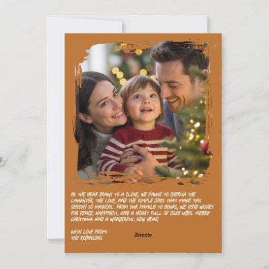 Mistletoe Modern Funny Cat Retro Christmas Photo Feestdagenkaart (Achterkant)