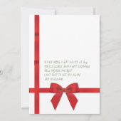 Mistletoe Modern Secret Kerstmis Party Kaart (Achterkant)