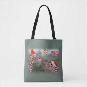 Mistletoe-momenten over de printtas tote bag