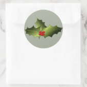 Mistletoe op glanzende ronde Stickers (Tas)