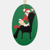 Mistletoe Oval Ornament (Links)