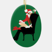 Mistletoe Oval Ornament (Achterkant)