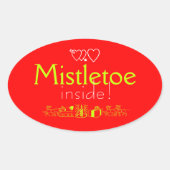 Mistletoe Ovale Sticker (Voorkant)