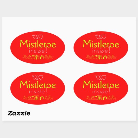 Mistletoe Ovale Sticker (Vel)