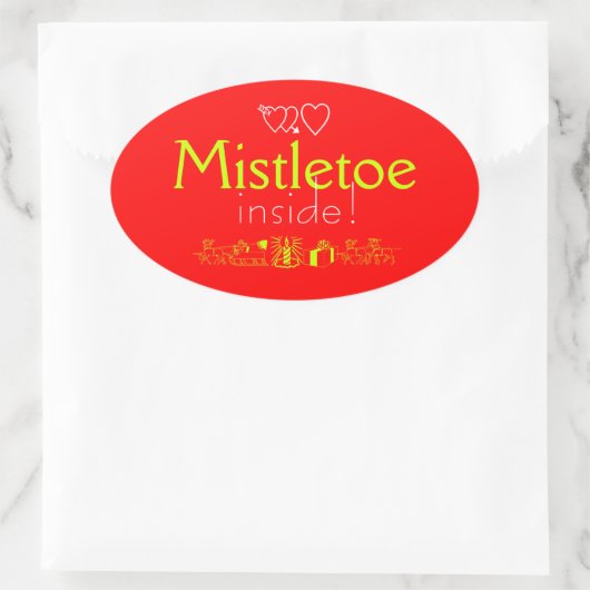 Mistletoe Ovale Sticker (Tas)