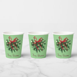 Mistletoe Paper Cup Papieren Bekers