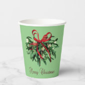 Mistletoe Paper Cup Papieren Bekers (Voorkant)