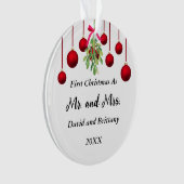 Mistletoe Pas getrouwd Acryl Ornament (voorkant)