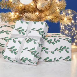 Mistletoe Pattern Cadeaupapier