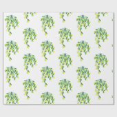 Mistletoe Pattern Country Cadeft Wrapping Paper Cadeaupapier (Vlak)