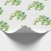 Mistletoe Pattern Country Cadeft Wrapping Paper Cadeaupapier (Hoek)
