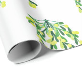 Mistletoe Pattern Country Cadeft Wrapping Paper Cadeaupapier (Rol Hoek)