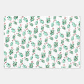 Mistletoe Pattern Hand-getrokken Kerst Waterverf Inpakpapier Vel (Voorkant)