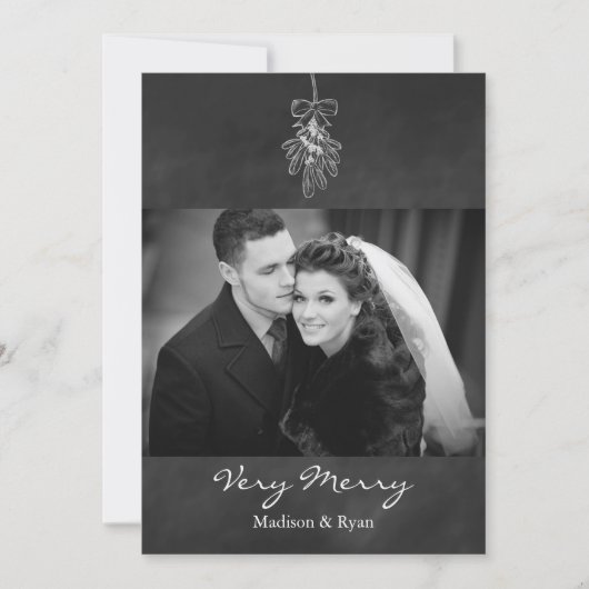 Mistletoe Photo Holiday Card Feestdagenkaart (Voorkant)